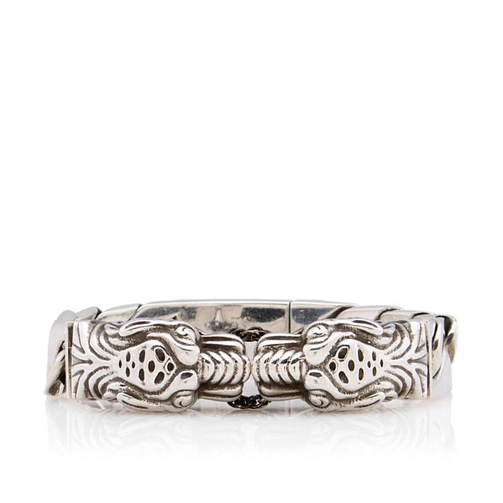 Gucci Sterling Silver Tiger Head Link Bracelet - Picture 1 of 4